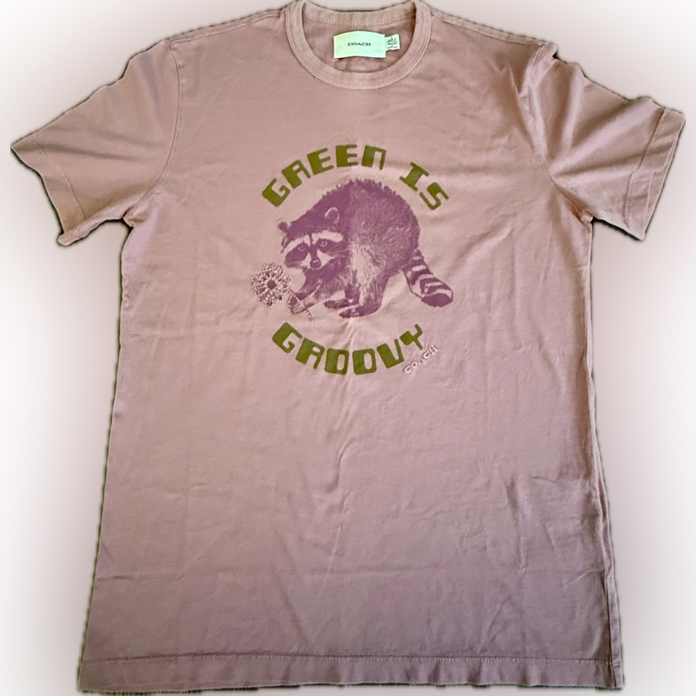 NWOT Coach Women’s Green is Groovy Organic Cotton T-Shirt